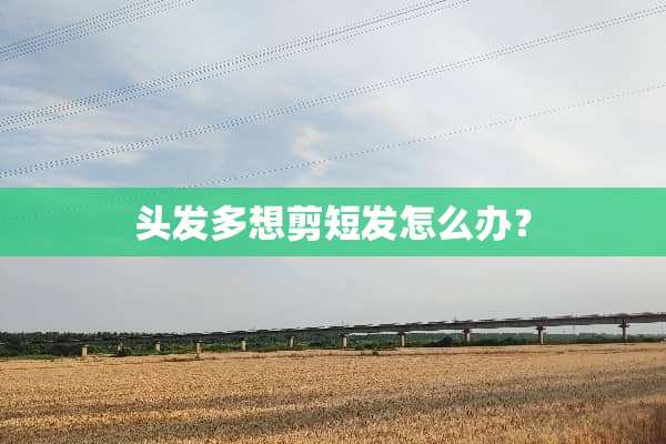 头发多想剪短发怎么办？