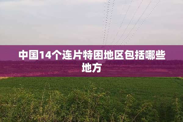 中国14个连片特困地区包括哪些地方