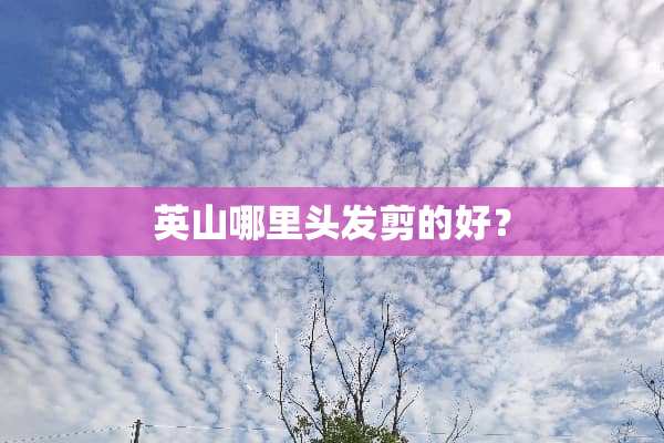 英山哪里头发剪的好？