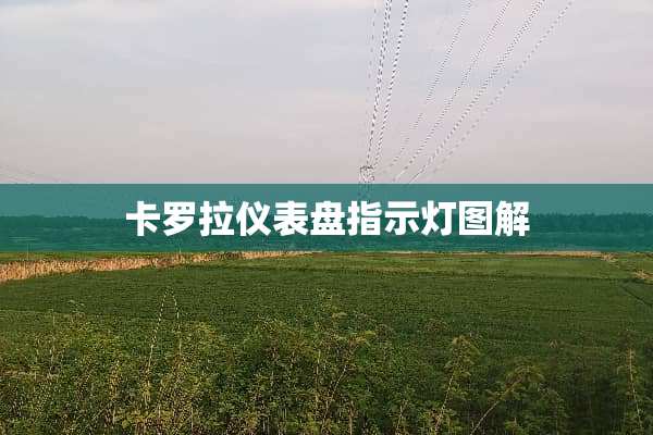 卡罗拉仪表盘指示灯图解