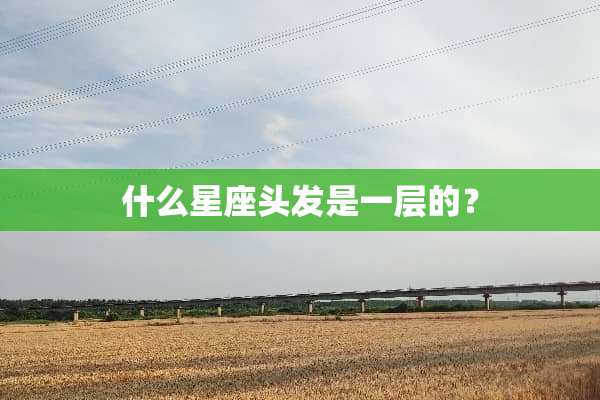 什么星座头发是一层的？