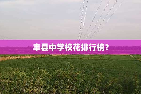 丰县中学校花排行榜？