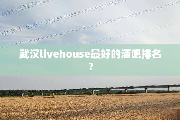 武汉livehouse最好的酒吧排名？