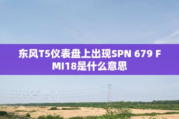 东风T5仪表盘上出现SPN 679 FMI18是什么意思