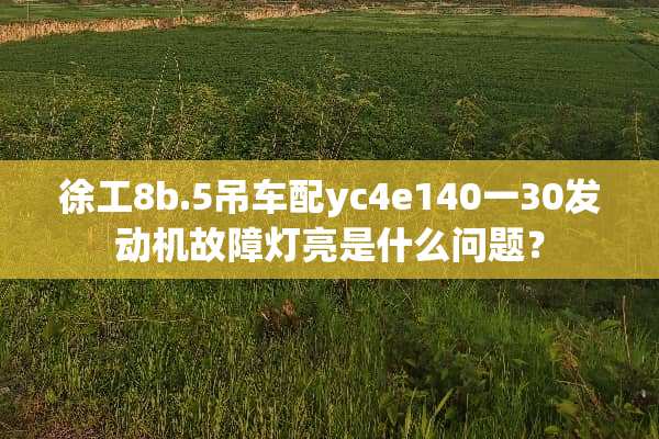 徐工8b.5吊车配yc4e140一30发动机故障灯亮是什么问题？