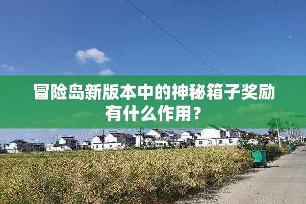 冒险岛新版本中的神秘箱子奖励有什么作用？