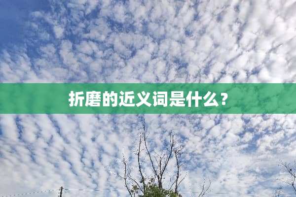折磨的近义词是什么？
