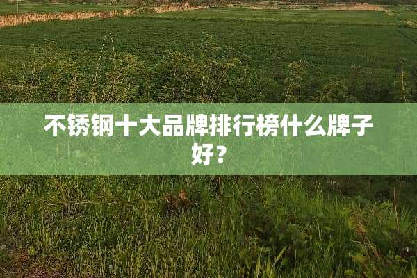 不锈钢十大品牌排行榜什么牌子好？