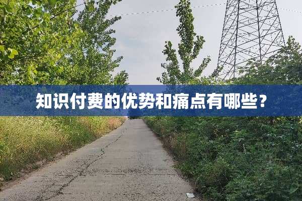 知识付费的优势和痛点有哪些？