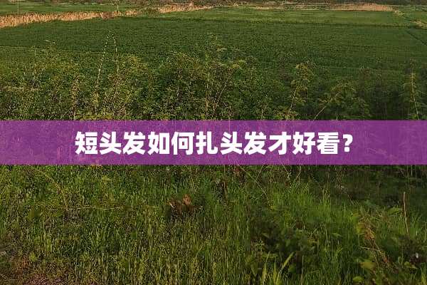 短头发如何扎头发才好看？