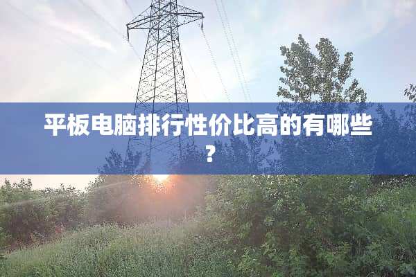 平板电脑排行性价比高的有哪些？