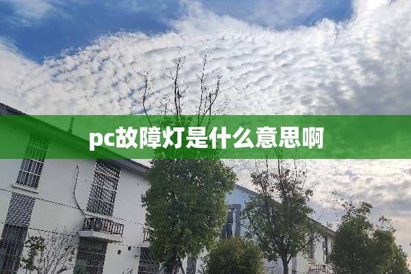 pc故障灯是什么意思啊