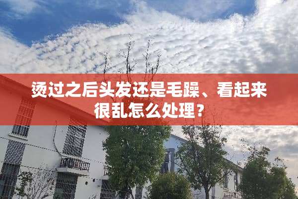 烫过之后头发还是毛躁、看起来很乱怎么处理？