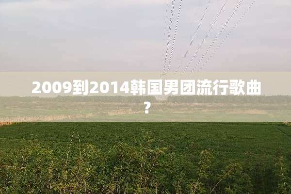 2009到2014韩国男团流行歌曲？
