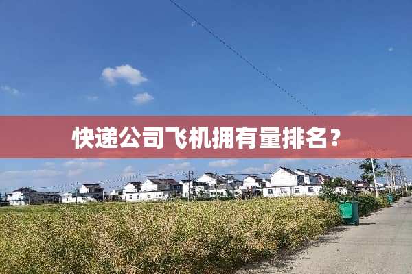 快递公司飞机拥有量排名？