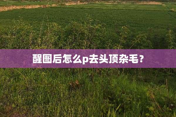 醒图后怎么p去头顶杂毛？