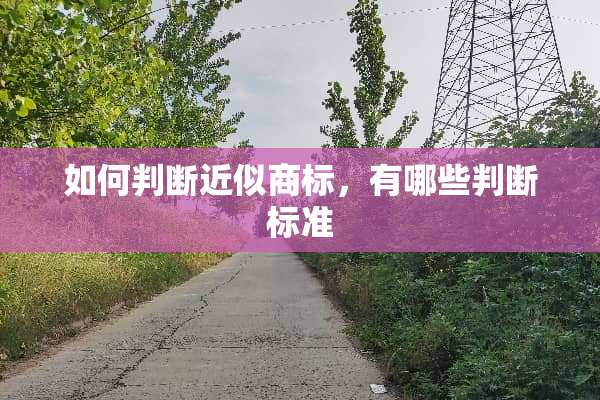 如何判断近似商标，有哪些判断标准