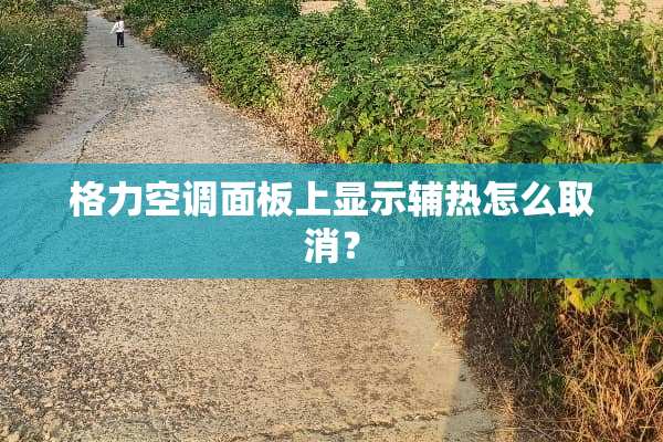 格力空调面板上显示辅热怎么取消？