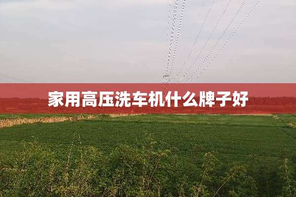 家用高压洗车机什么牌子好
