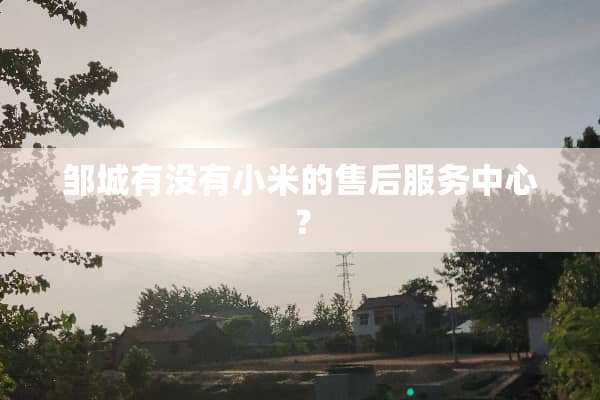 邹城有没有小米的售后服务中心？