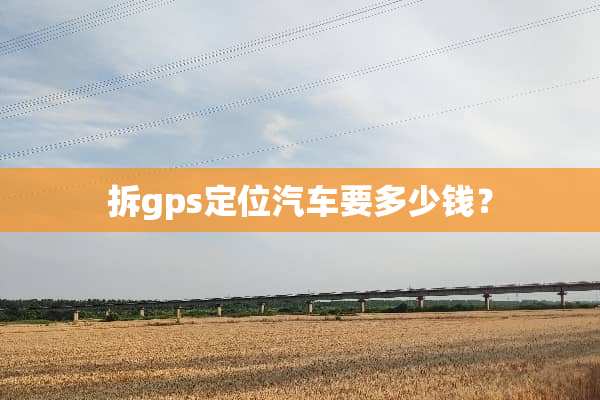 拆gps定位汽车要多少钱？