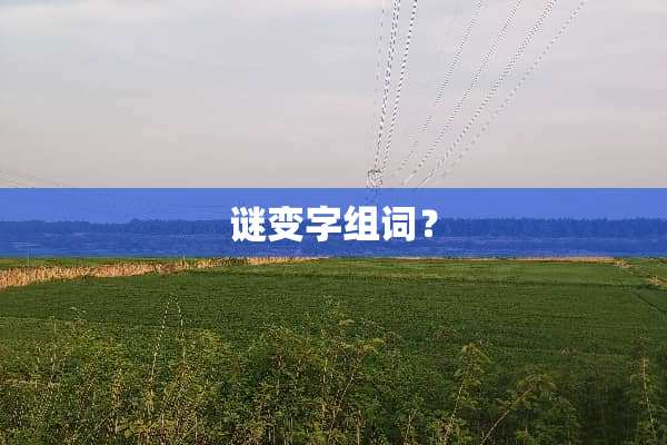 谜变字组词？