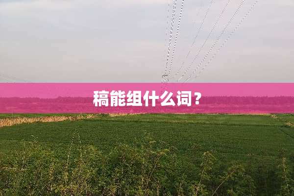 稿能组什么词？