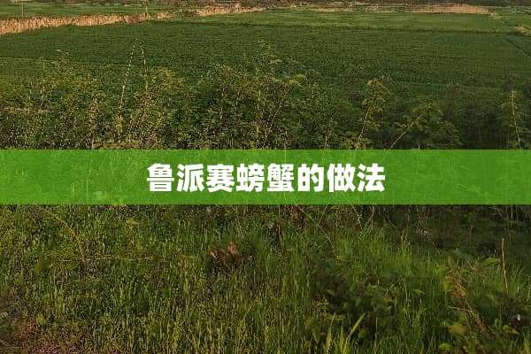 鲁派赛螃蟹的做法