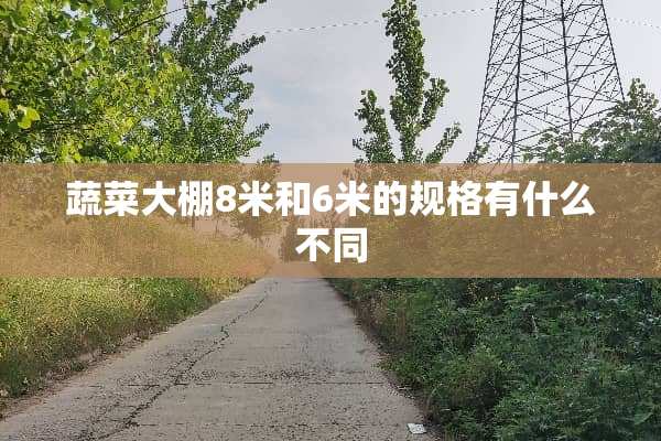 蔬菜大棚8米和6米的规格有什么不同
