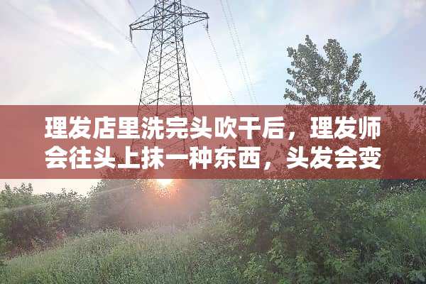 理发店里洗完头吹干后，理发师会往头上抹一种东西，头发会变得滑滑顺顺的，那是什么？