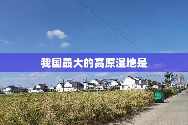 我国最大的高原湿地是