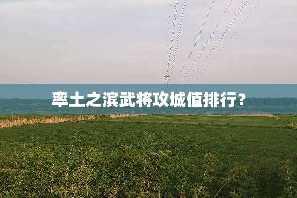率土之滨武将攻城值排行？