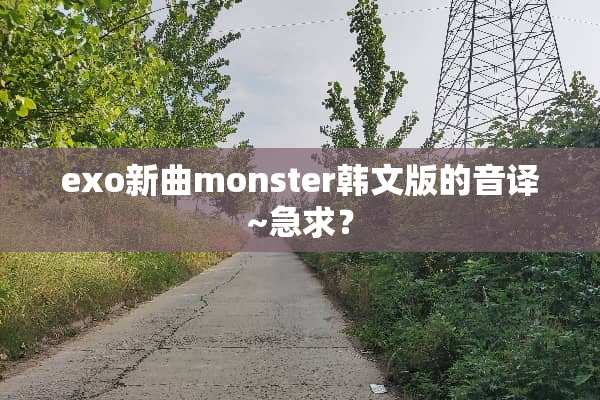 exo新曲monster韩文版的音译~急求？