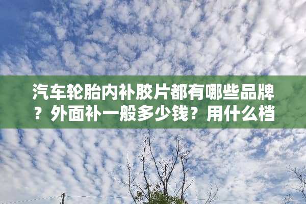 汽车轮胎内补胶片都有哪些品牌？外面补一般多少钱？用什么档次？