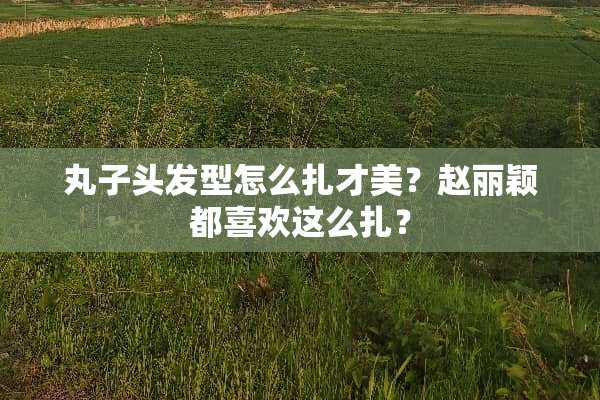 丸子头发型怎么扎才美？赵丽颖都喜欢这么扎？