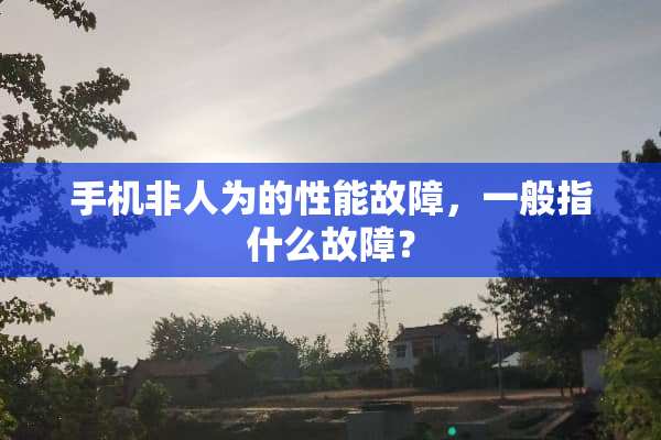 手机非人为的性能故障，一般指什么故障？