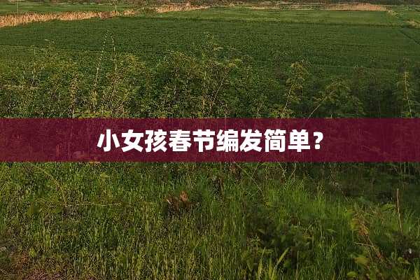 小女孩春节编发简单？