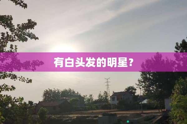 有白头发的明星？
