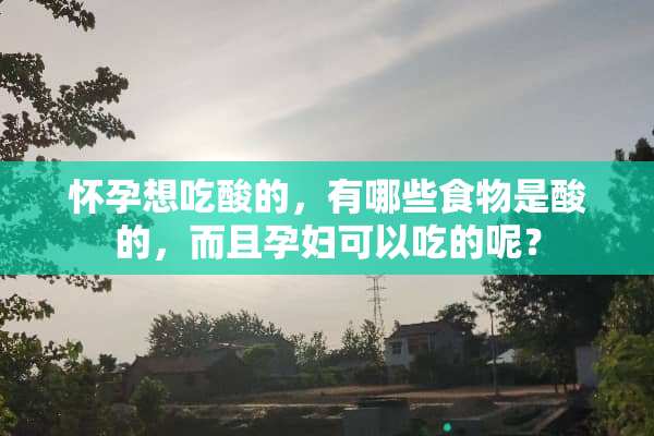 怀孕想吃酸的，有哪些食物是酸的，而且孕妇可以吃的呢？