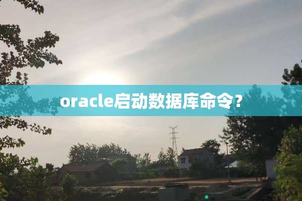 oracle启动数据库命令？