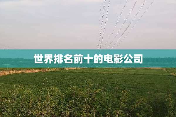 世界排名前十的电影公司