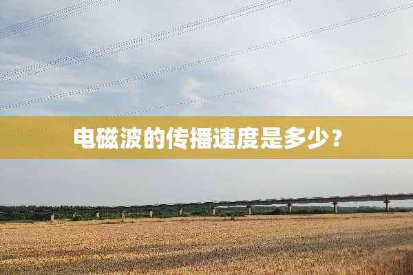 电磁波的传播速度是多少？