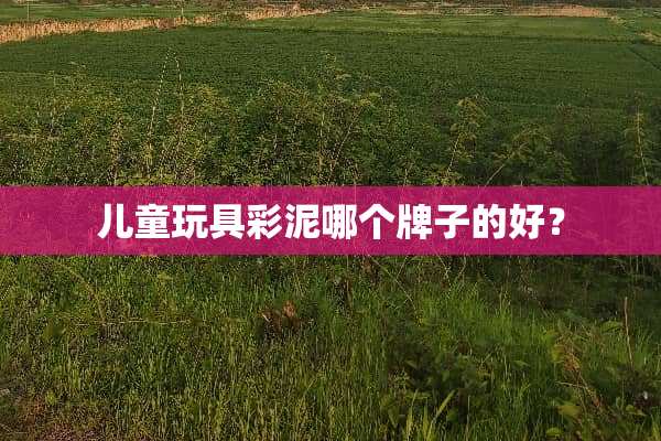 儿童玩具彩泥哪个牌子的好？