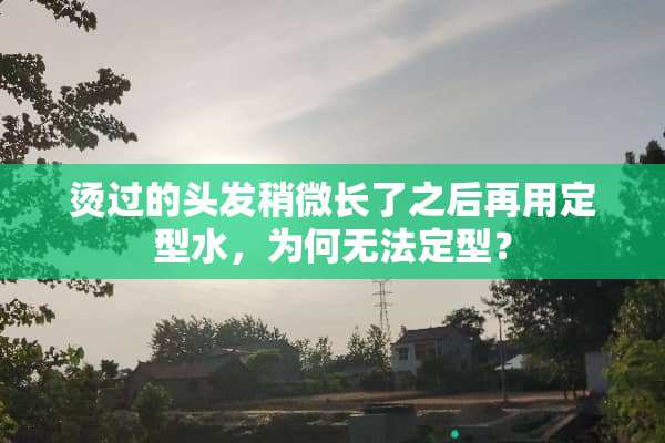 烫过的头发稍微长了之后再用定型水，为何无法定型？