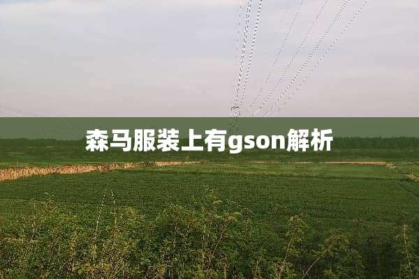 森马服装上有gson解析