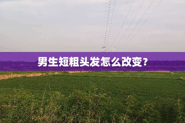 男生短粗头发怎么改变？