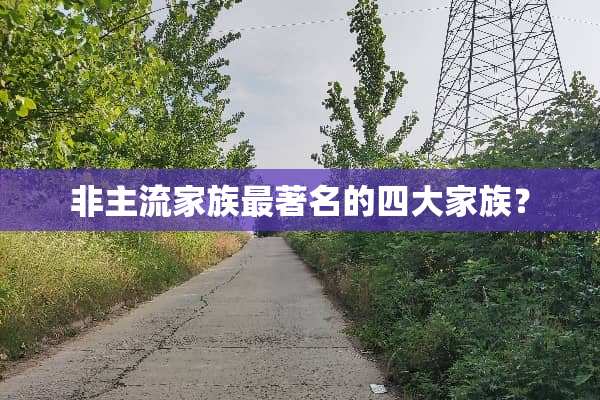 非主流家族最著名的四大家族？