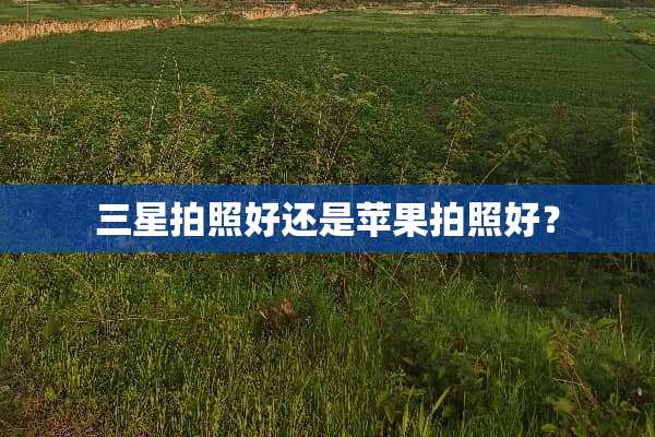三星拍照好还是苹果拍照好？