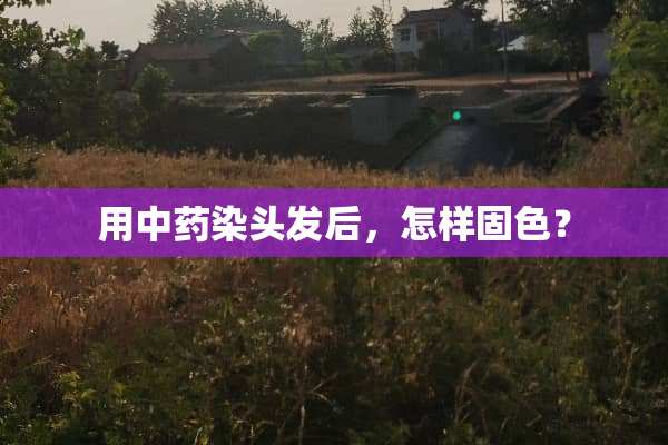 用中药染头发后，怎样固色？