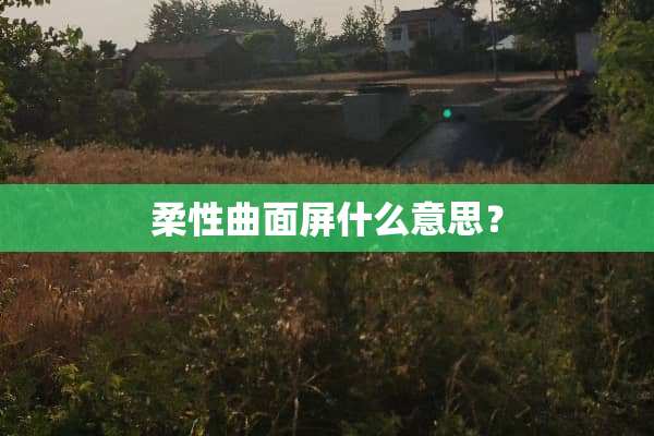 柔性曲面屏什么意思？